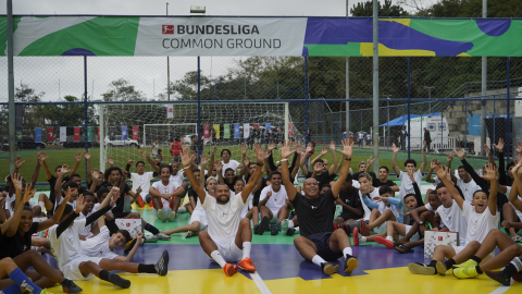 Bundesliga Common Ground Brazil event together with Zé Roberto and Paulo Sérgio on August 6, 2022 in Rio de Janeiro, Brazil.